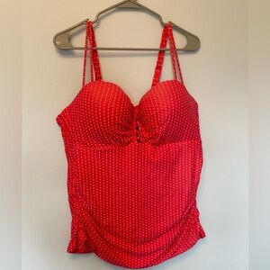 Lane Bryant cacique swim top with underwire bra
